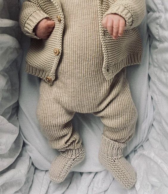 Baby booties - Oatmilk
