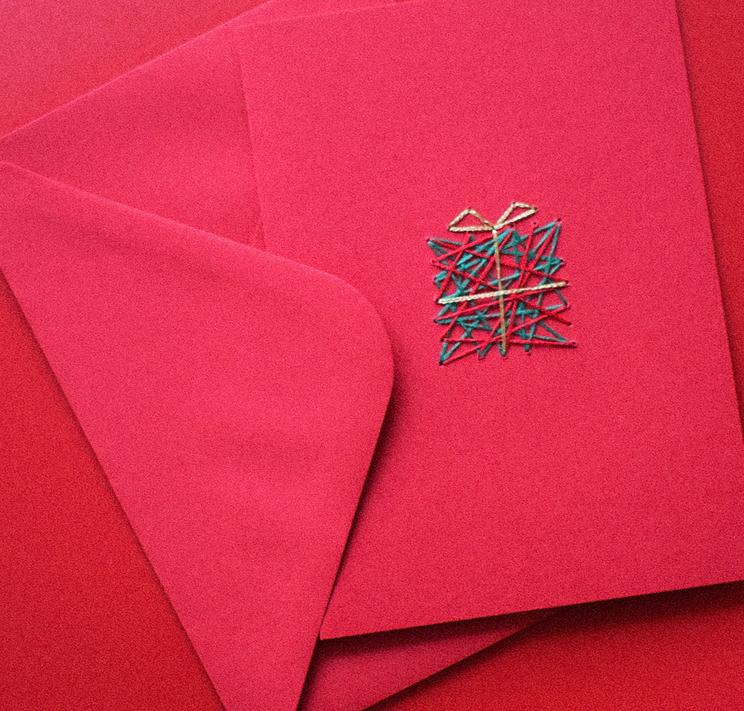 Gift Hand Embroidered Greeting Card