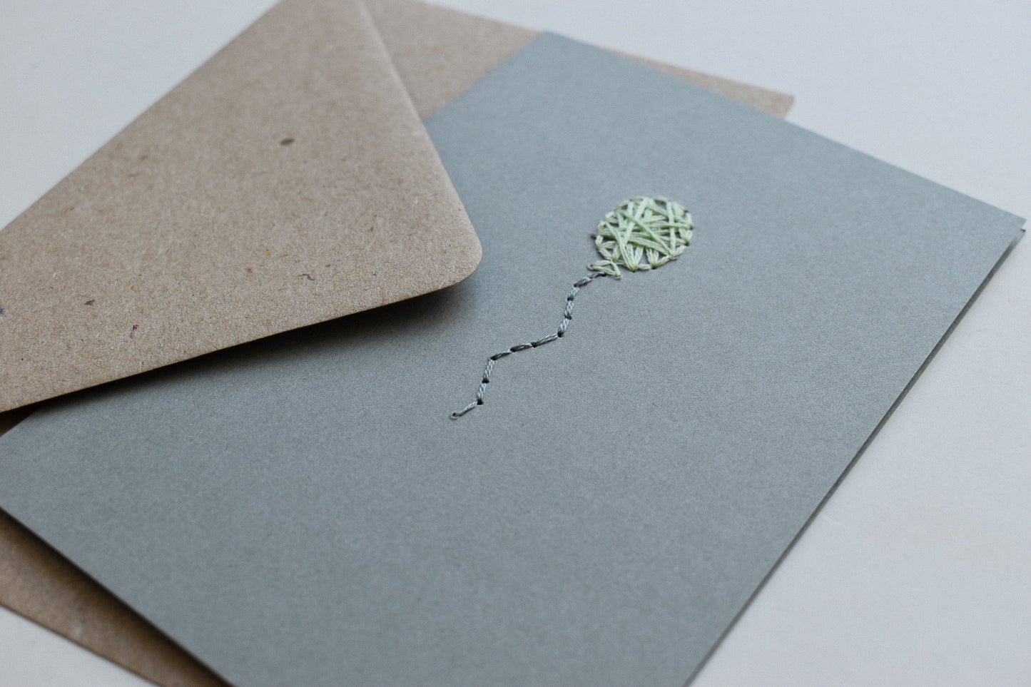 New Baby Hand Embroidered Greeting Card