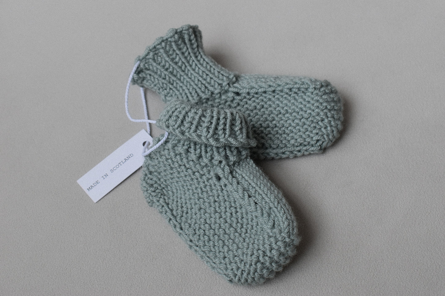 Baby booties - Sage Green