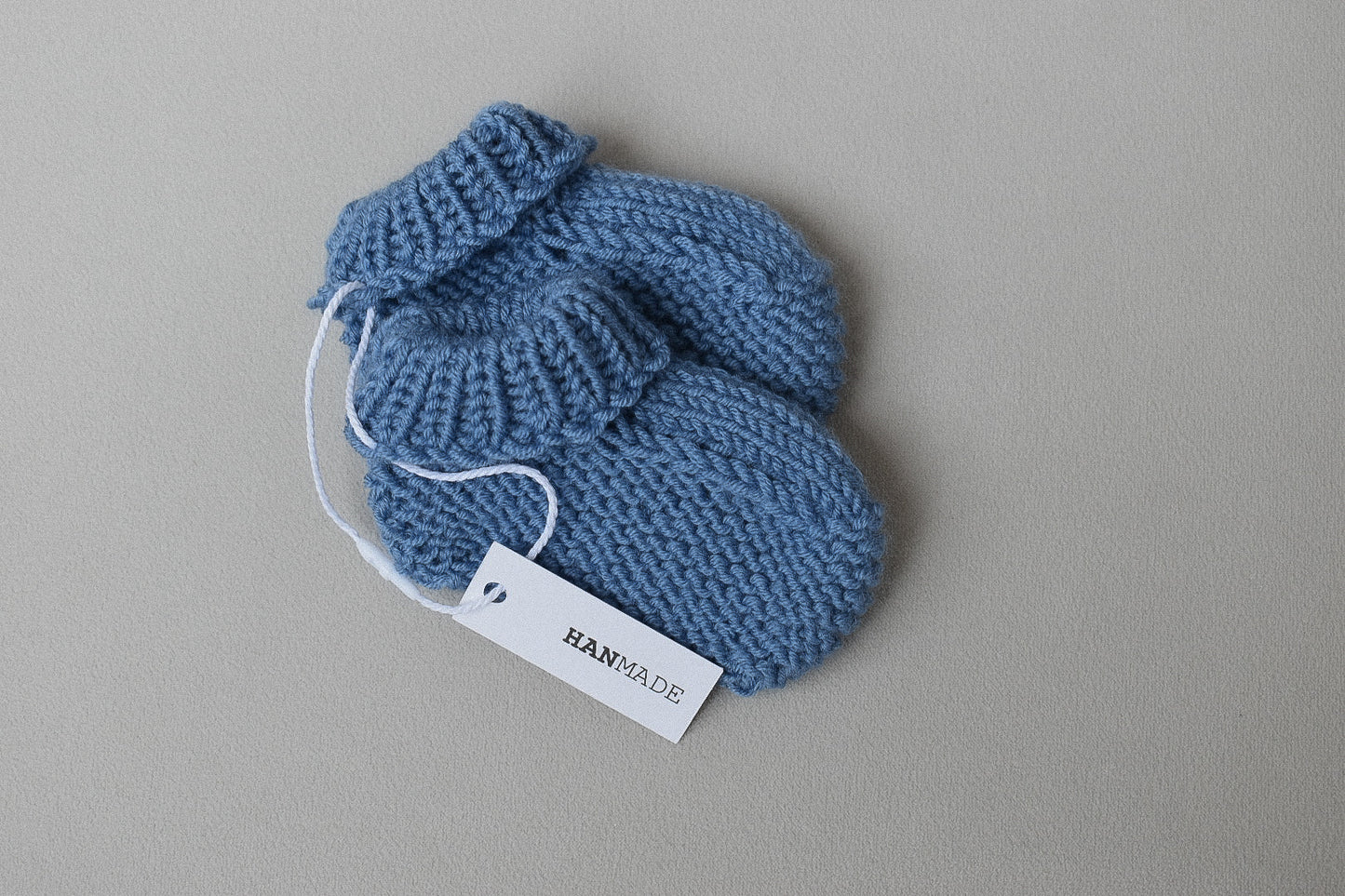 Baby booties - Denim Blue