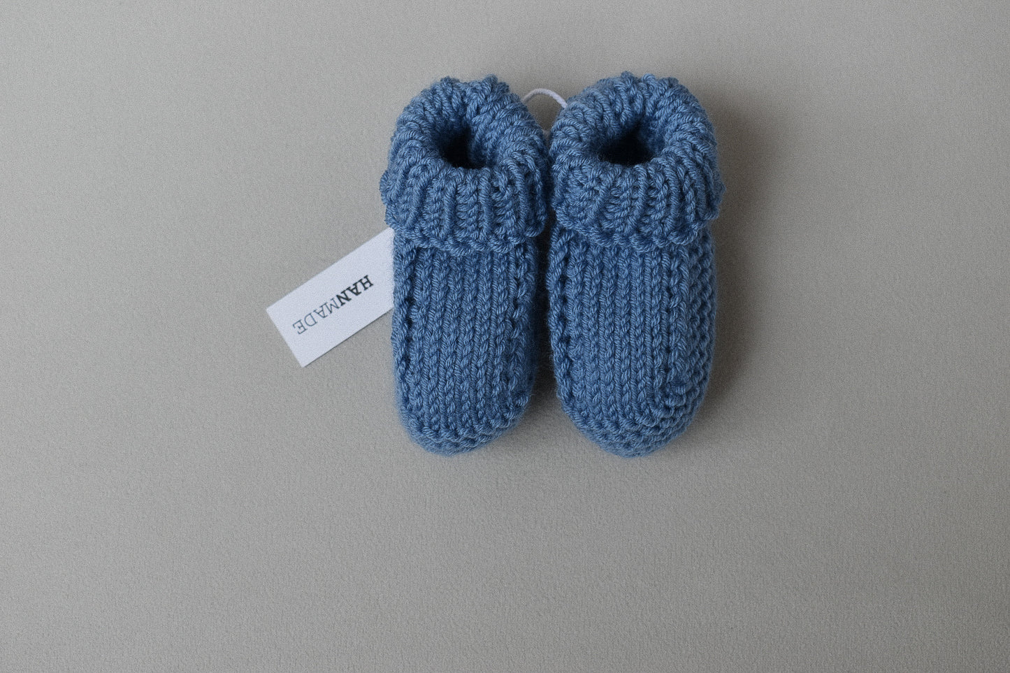Baby booties - Denim Blue