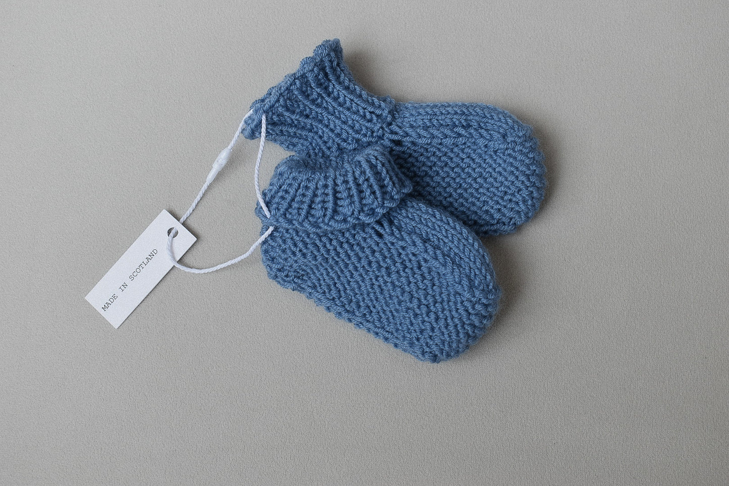 Baby booties - Denim Blue