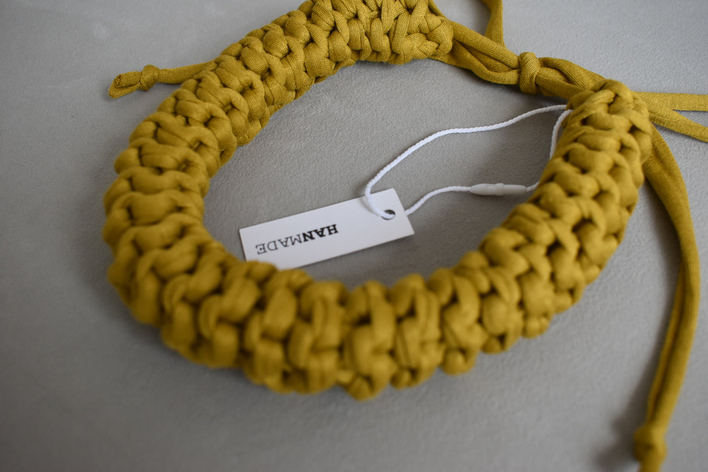 hand knitted chunky necklace
