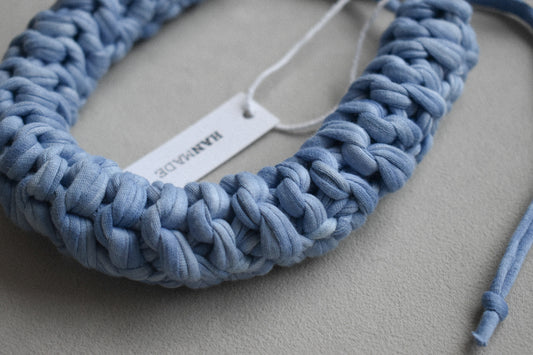 Martha necklace blue tie - dye